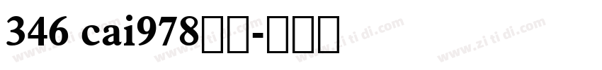 346 cai978字体字体转换